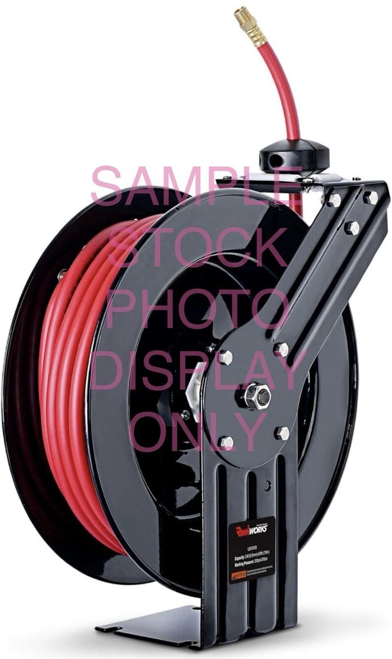 ReelWorks Air Hose Reel 3/8” x 50’ Heavy Duty Industrial Max 300PSI Flex Hose